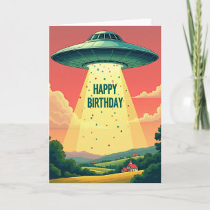 Cartão de Aniversário Raio Cósmico