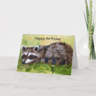 Cartão de Aniversário Rascal aceo Raccoon