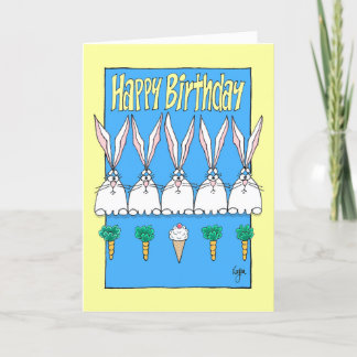 Cartão de Aniversário REBEL RABBIT