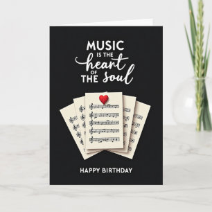 Cartão de Aniversário Red Heart Music