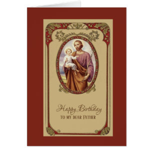 Cartão de Aniversário Religioso Católico de São Jo
