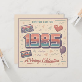Cartão de Aniversário Retrô 1985 – Edição Limitada