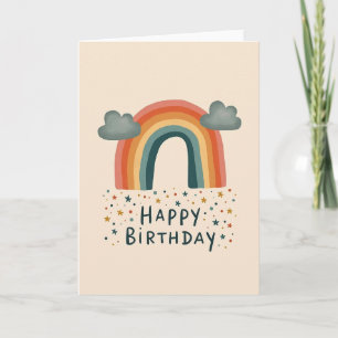 Cartão de Aniversário Retro Arco