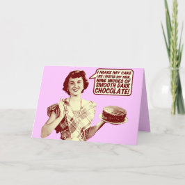 Cartão de aniversário retro engraçado da dona de