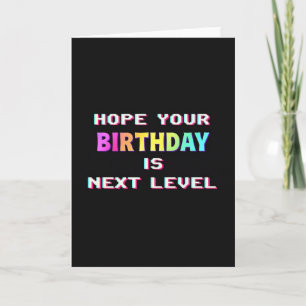 Cartão de Aniversário Retro Pixel