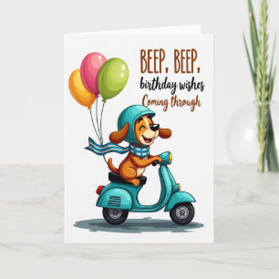 Cartão de Aniversário Retro Ride