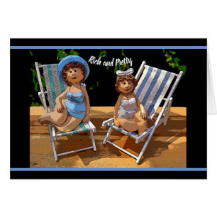 Cartão de aniversário rico e bonito