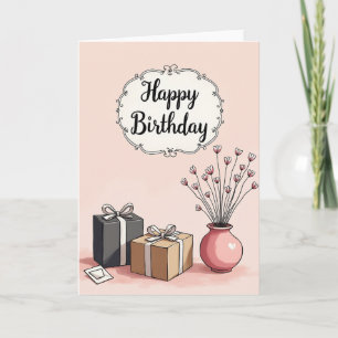 Cartão de Aniversário Rolo Alegre
