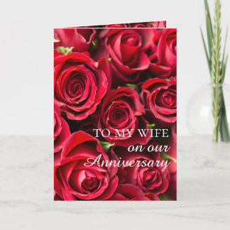 Cartão de Aniversário Românico de Esposa Rosa Sent