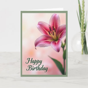 Cartão de Aniversário Rosa