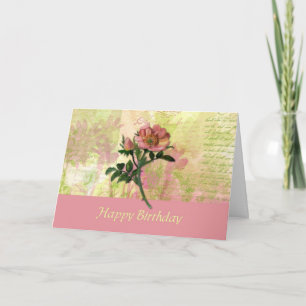 Cartão de Aniversário Rosa de Cão