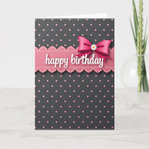 Cartão de Aniversário Rosa Doce