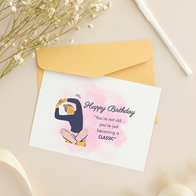 Cartão de aniversário rosa para adultos que você e (Criador carregado)