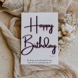 Cartão de Aniversário Rosa para ela