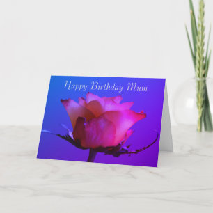 Cartão de Aniversário Rosa Rosa Personalizável