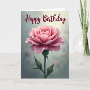 Cartão de Aniversário Rosa Vibrante