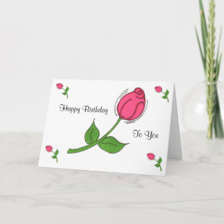 Cartão de aniversário Rosebud