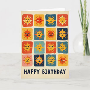Cartão de Aniversário Rostos Vibrantes