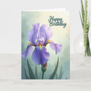 Cartão de Aniversário Roxo Doce