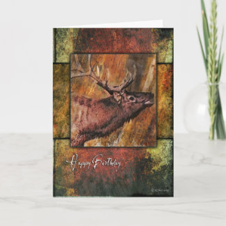 Cartão de aniversário rústico dos animais