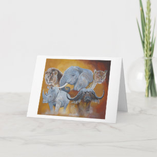 Cartão de Aniversário Safari Big 5