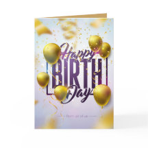 cartão de aniversário - saudação de aniversário