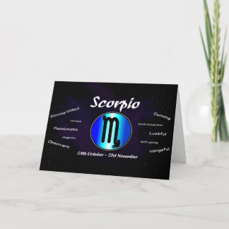 Cartão de Aniversário Scorpio