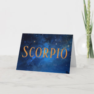 Cartão de Aniversário Scorpio & Cosmos