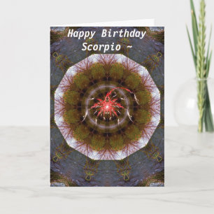 Cartão de Aniversário Scorpio Mandala