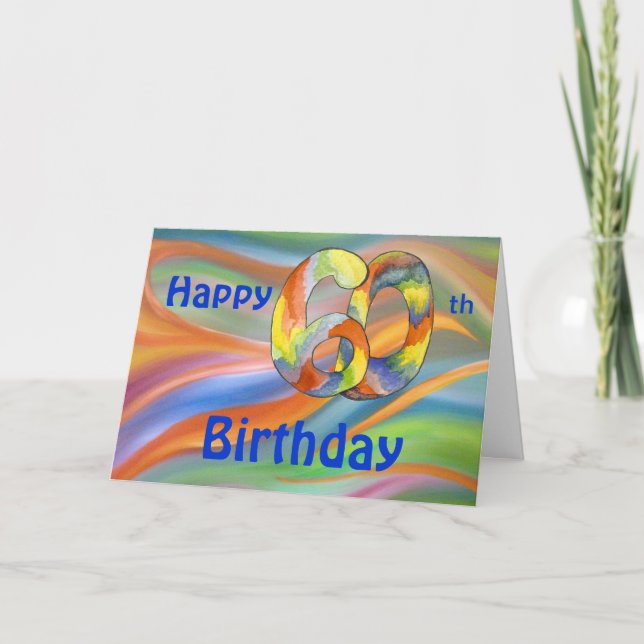 Cartão de aniversário selvagem 60 (Frente)
