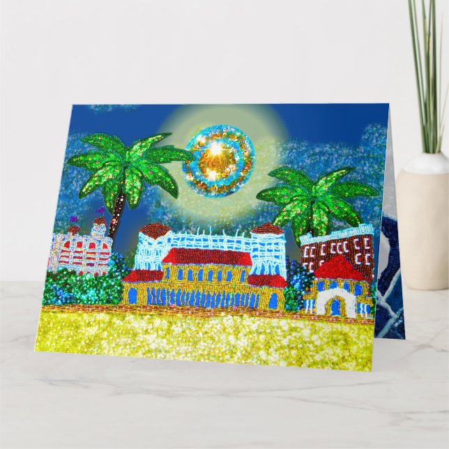 Cartão de Aniversário | Sequin Beach, Sydney Austr (Frente)