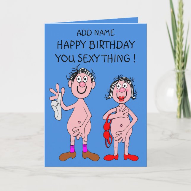 Cartão de aniversário sexy (Frente)