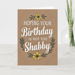 Cartão de Aniversário Shabby Chic