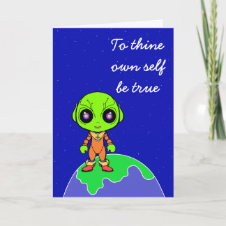 Cartão de Aniversário Shakespeariano com Alien by