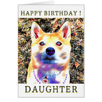 Cartão de Aniversário Shiba Inu 3