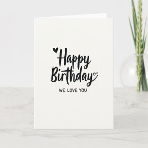 Cartão de Aniversário Simples de Amor