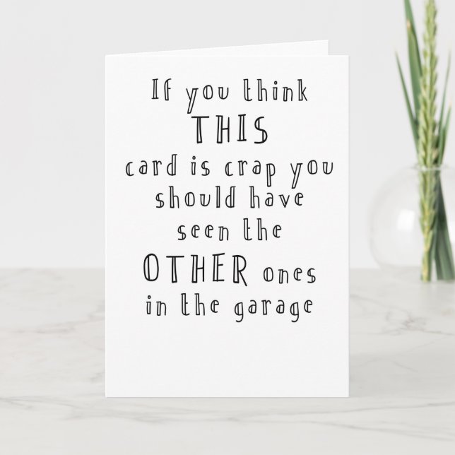 cartão de aniversário simples e engraçado (Frente)