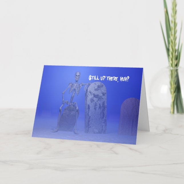 Cartão de aniversário Skeleton (Frente)