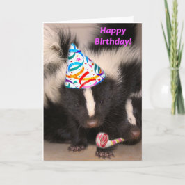 Cartão de aniversário Skunk