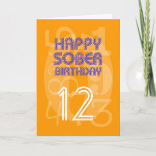 Cartão de Aniversário Sober Numerado Feliz