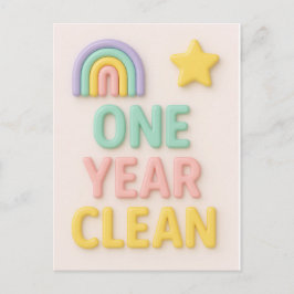 Cartão de aniversário sóbrio de um ano, da BNA