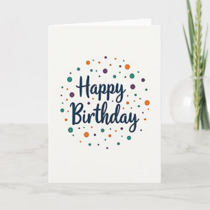 Cartão de Aniversário Sombra Turquesa