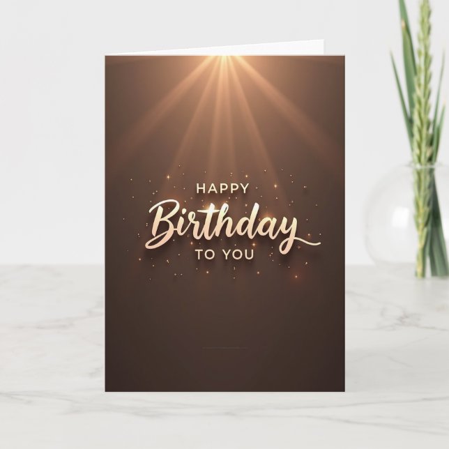 Cartão de Aniversário Spotlight (Frente)