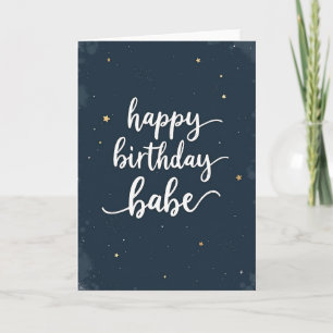 Cartão de Aniversário Starry Script
