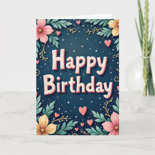 Cartão de Aniversário Styled Bloom
