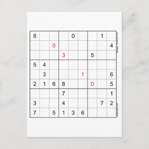 Cartão de Aniversário Sudoku 03-10