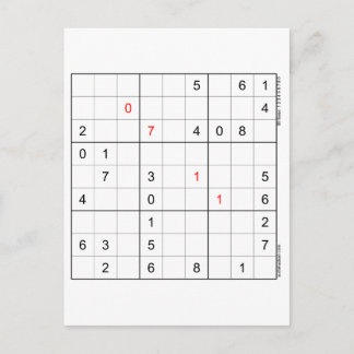 Cartão de Aniversário Sudoku 07-11