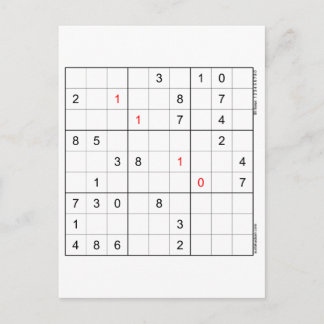 Cartão de aniversário Sudoku 11-10