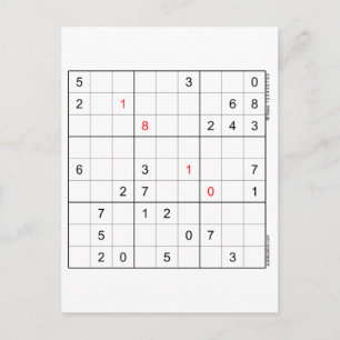 Cartão de Aniversário Sudoku 18-10