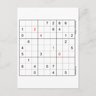 Cartão de aniversário Sudoku 24-10